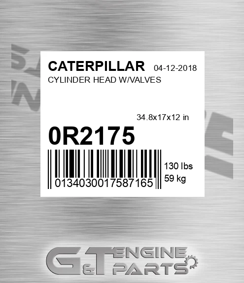 0R-2175 Cylinder Head W/valves