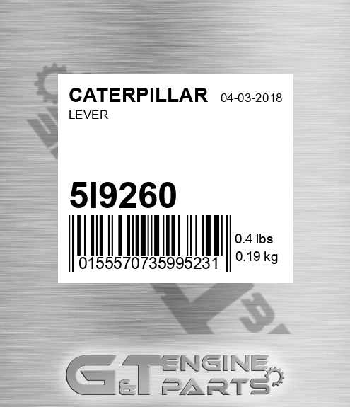 5I9260 Lever for CATERPILLAR