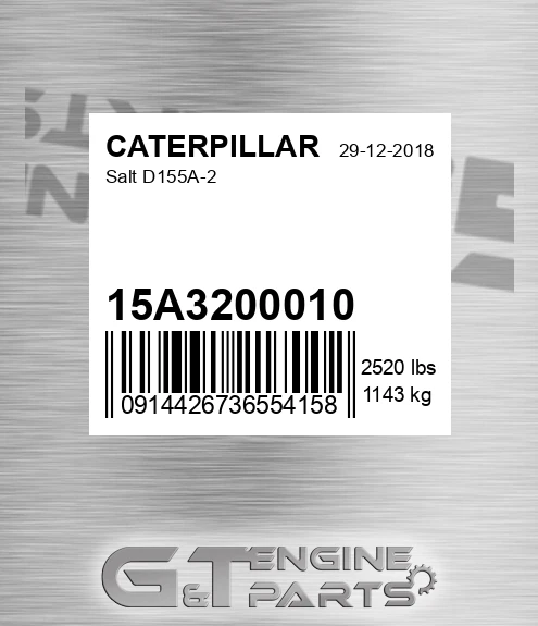 15A3200010 Salt D155a-2 for CATERPILLAR