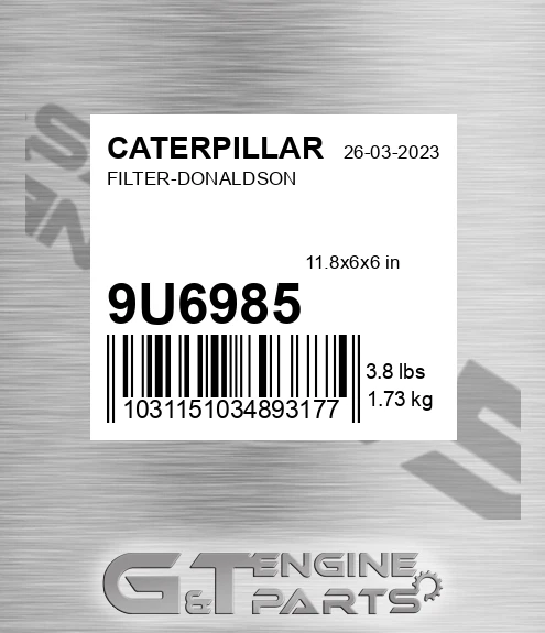 9U6985 Filter-donaldson for CATERPILLAR