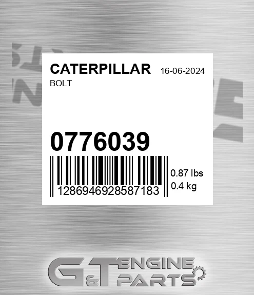 077-6039 Bolt for CATERPILLAR