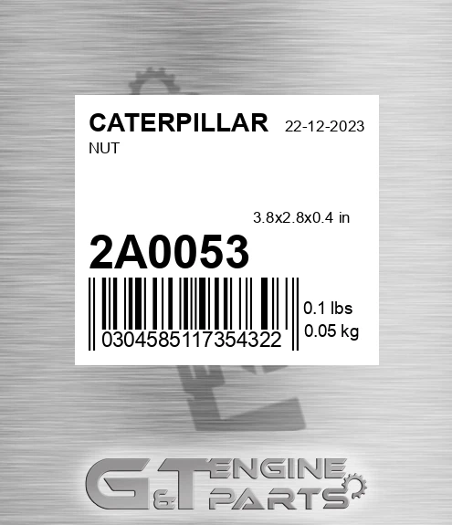 2A0053 CATERPILLAR Nut