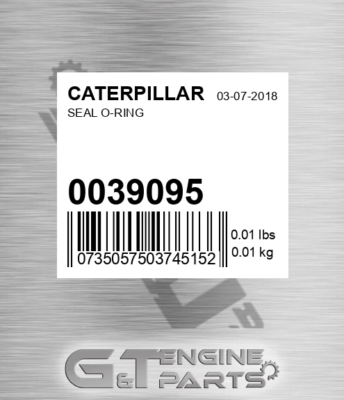 003-9095 Seal O-ring for CATERPILLAR