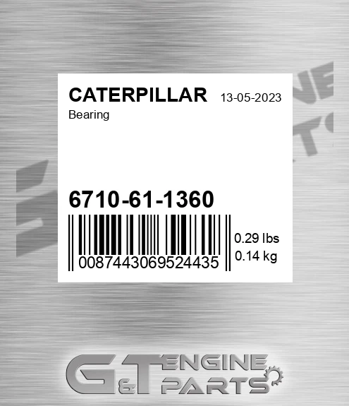 6710611360 Bearing for CATERPILLAR