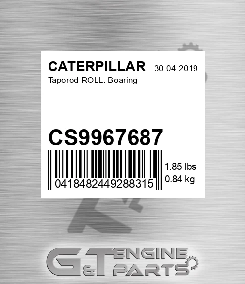 CS9967687 Tapered Roll. Bearing