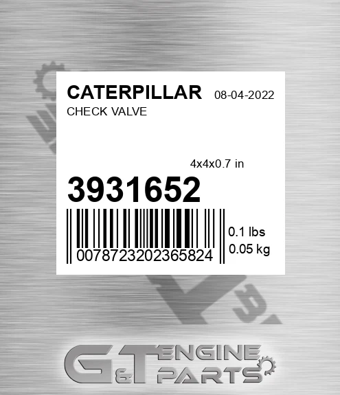 393-1652 Check Valve