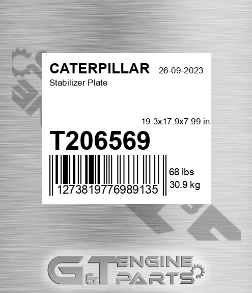 T206569 Stabilizer Plate for CATERPILLAR