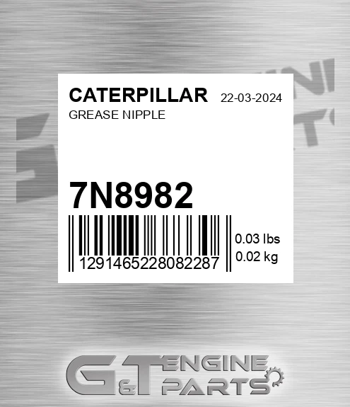 7N-8982 Grease Nipple for CATERPILLAR