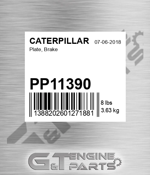 PP11390 Plate, Brake