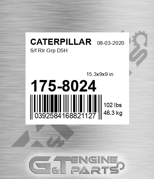 1758024 CATERPILLAR S/f Rlr Grp D5h