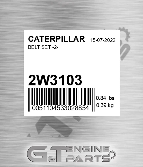 2W-3103 Belt Set -2-
