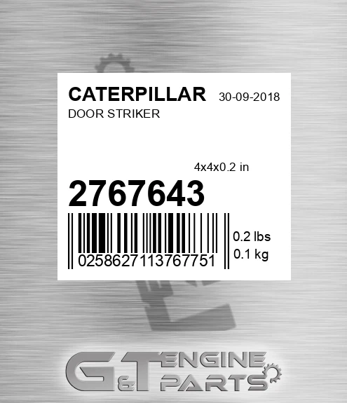 276-7643 Door Striker for CATERPILLAR