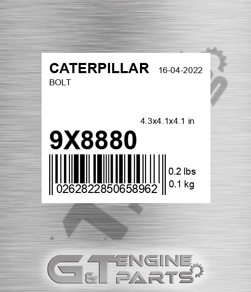 9X-8880 Bolt for CATERPILLAR