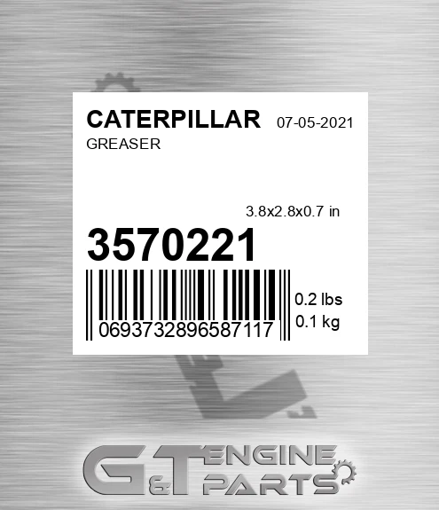 3570221 Greaser for CATERPILLAR