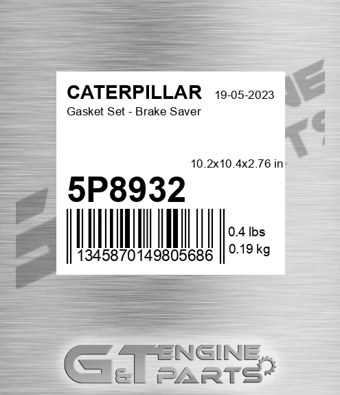 5P8932 Gasket Set - Brake Saver for CATERPILLAR