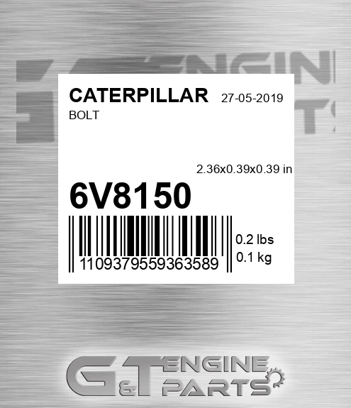 6V8150 Bolt for CATERPILLAR