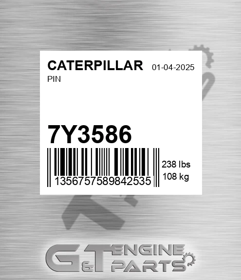 7Y-3586 Pin for CATERPILLAR
