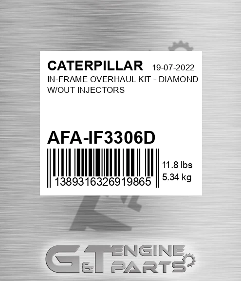 AFA-IF3306D In-frame Overhaul Kit - Diamond W/out Injectors