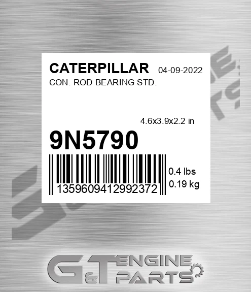 9N-5790 Con. Rod Bearing Std. for CATERPILLAR