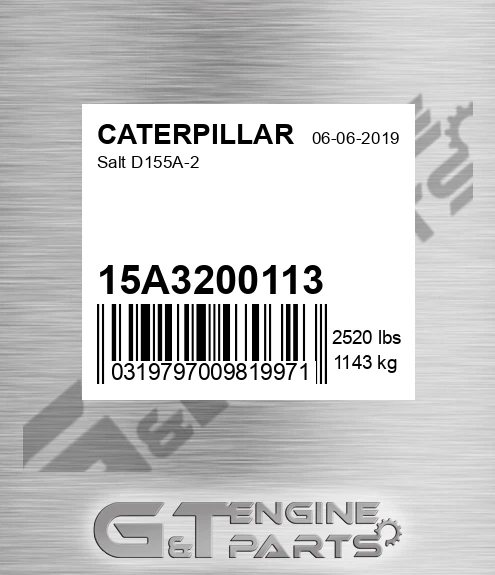 15A3200113 Salt D155a-2 for CATERPILLAR