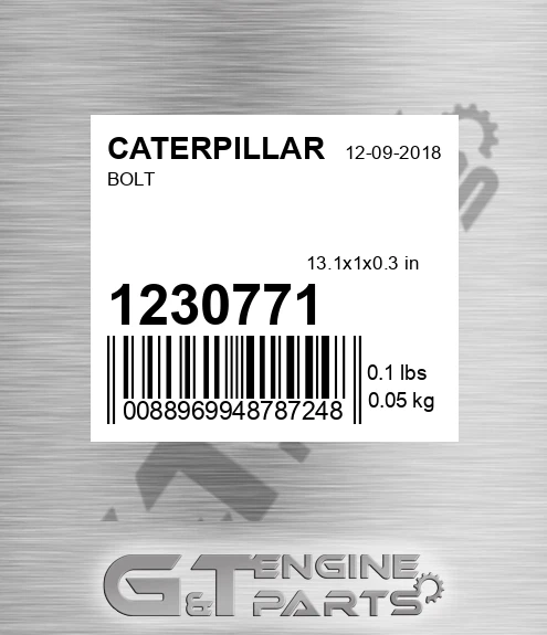 123-0771 Bolt for CATERPILLAR