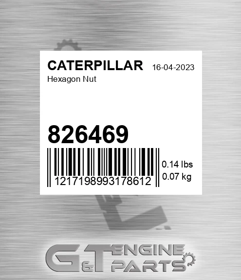 826469 CATERPILLAR Hexagon Nut