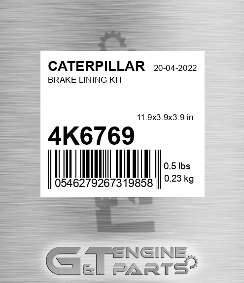 4K-6769 Brake Lining Kit for CATERPILLAR