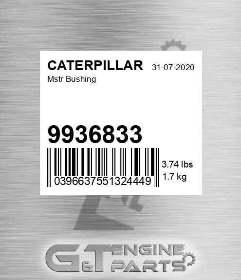 9936833 Mstr Bushing for CATERPILLAR