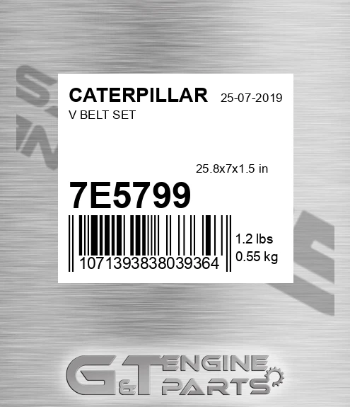 7E5799 V Belt Set