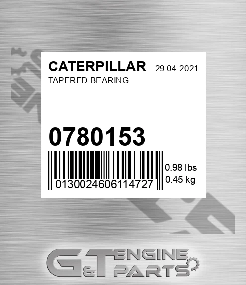 078-0153 Tapered Bearing for CATERPILLAR