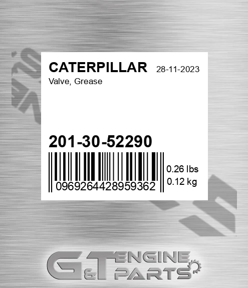 2013052290 Valve, Grease for CATERPILLAR
