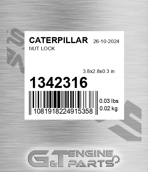 134-2316 Nut Lock for CATERPILLAR