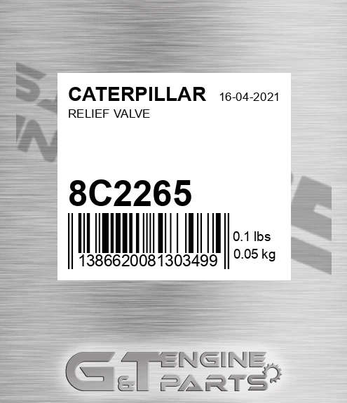 8C-2265 Relief Valve for CATERPILLAR