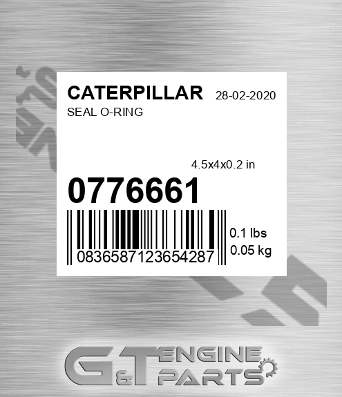 077-6661 Seal O-ring for CATERPILLAR