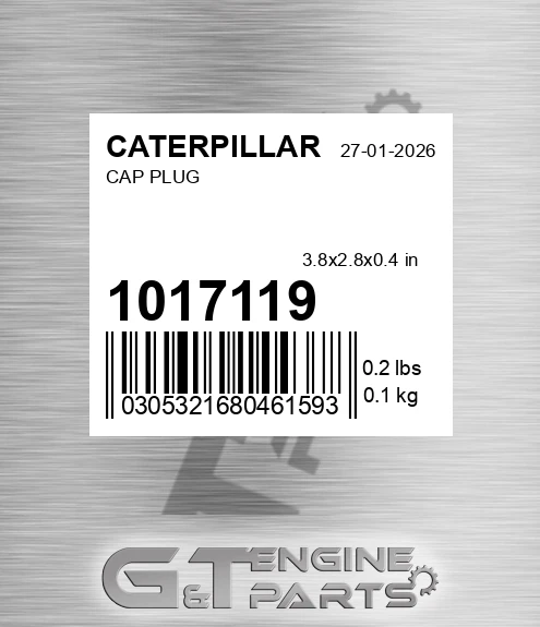 101-7119 Cap Plug for CATERPILLAR