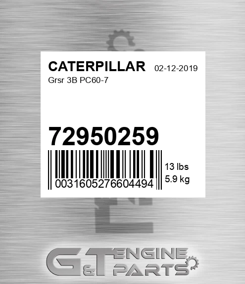 72950259 Grsr 3b Pc60-7 for CATERPILLAR