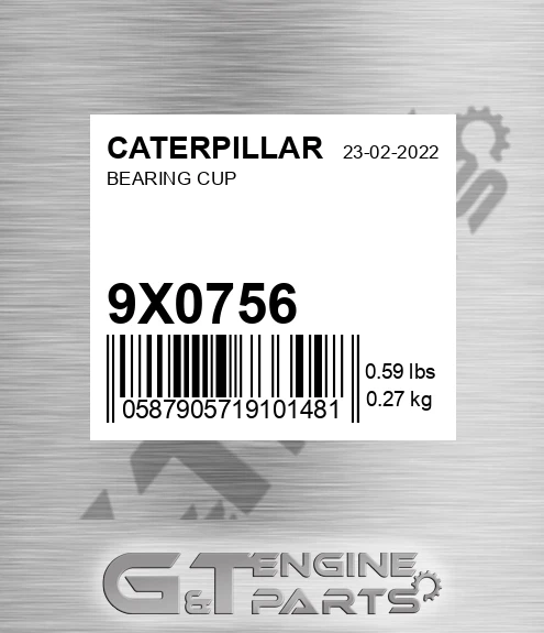 9X-0756 Bearing Cup for CATERPILLAR