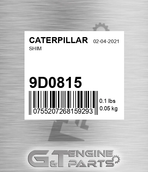 9D-0815 Shim for CATERPILLAR
