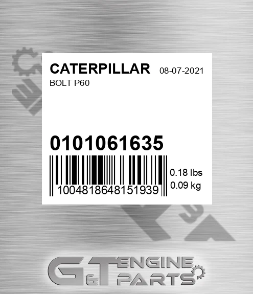 01010-61635 Bolt P60