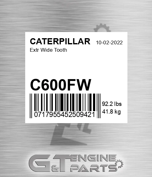 C600FW Extr Wide Tooth