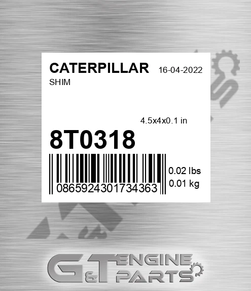 8T-0318 Ch8t-0318 for CATERPILLAR