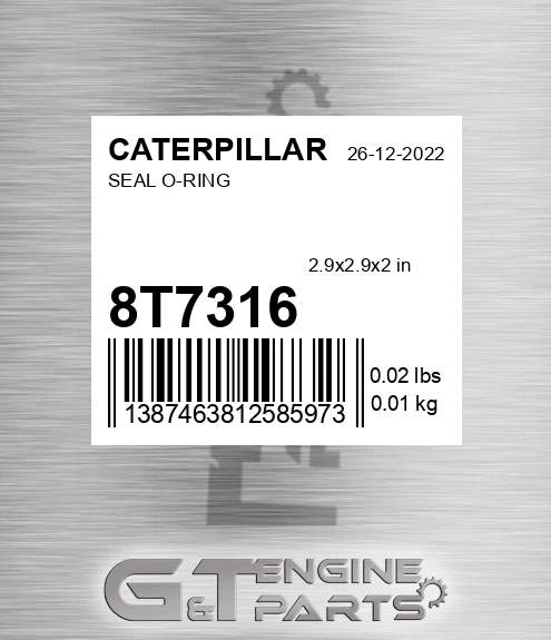 8T-7316 Seal O-ring for CATERPILLAR