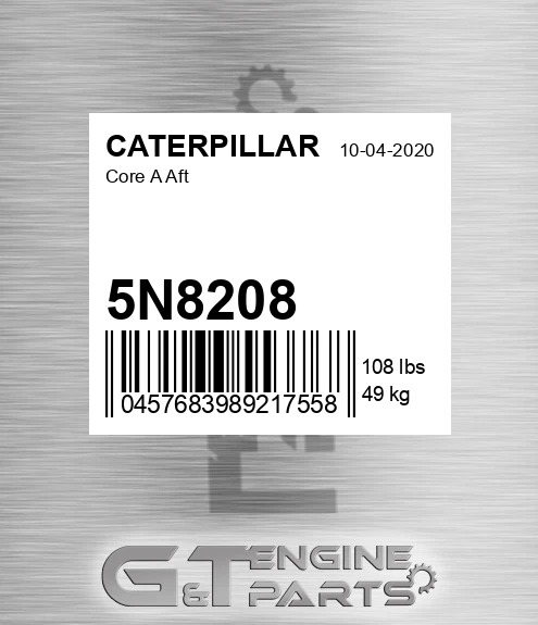 5N8208 Core A Aft for CATERPILLAR