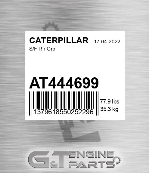 AT444699 S/f Rlr Grp for CATERPILLAR