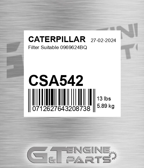 CSA542 Filter Suitable 0969624bq