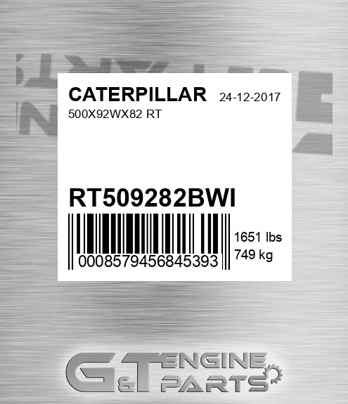 RT509282BWI 500x92wx82 Rt for CATERPILLAR