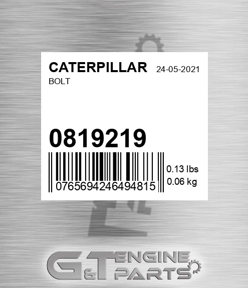 081-9219 Bolt for CATERPILLAR