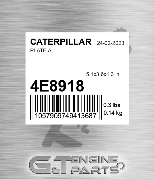 4E8918 CATERPILLAR Plate A