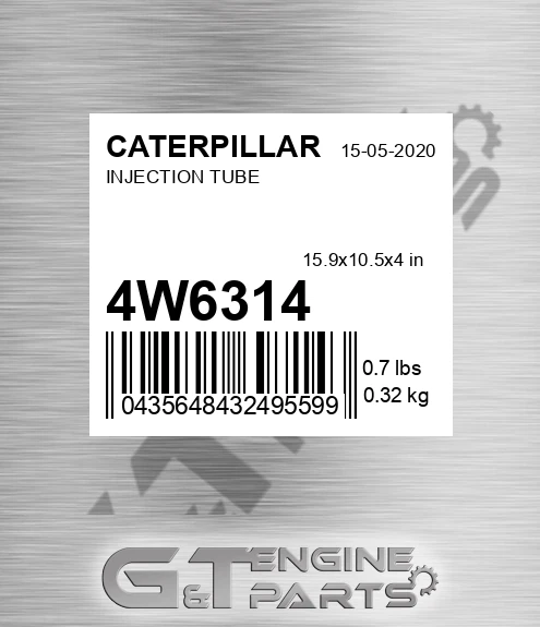 4W-6314 Injection Tube for CATERPILLAR