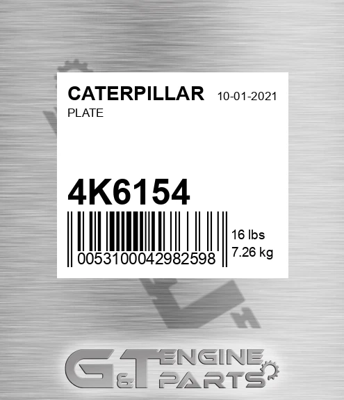 4K6154 Plate